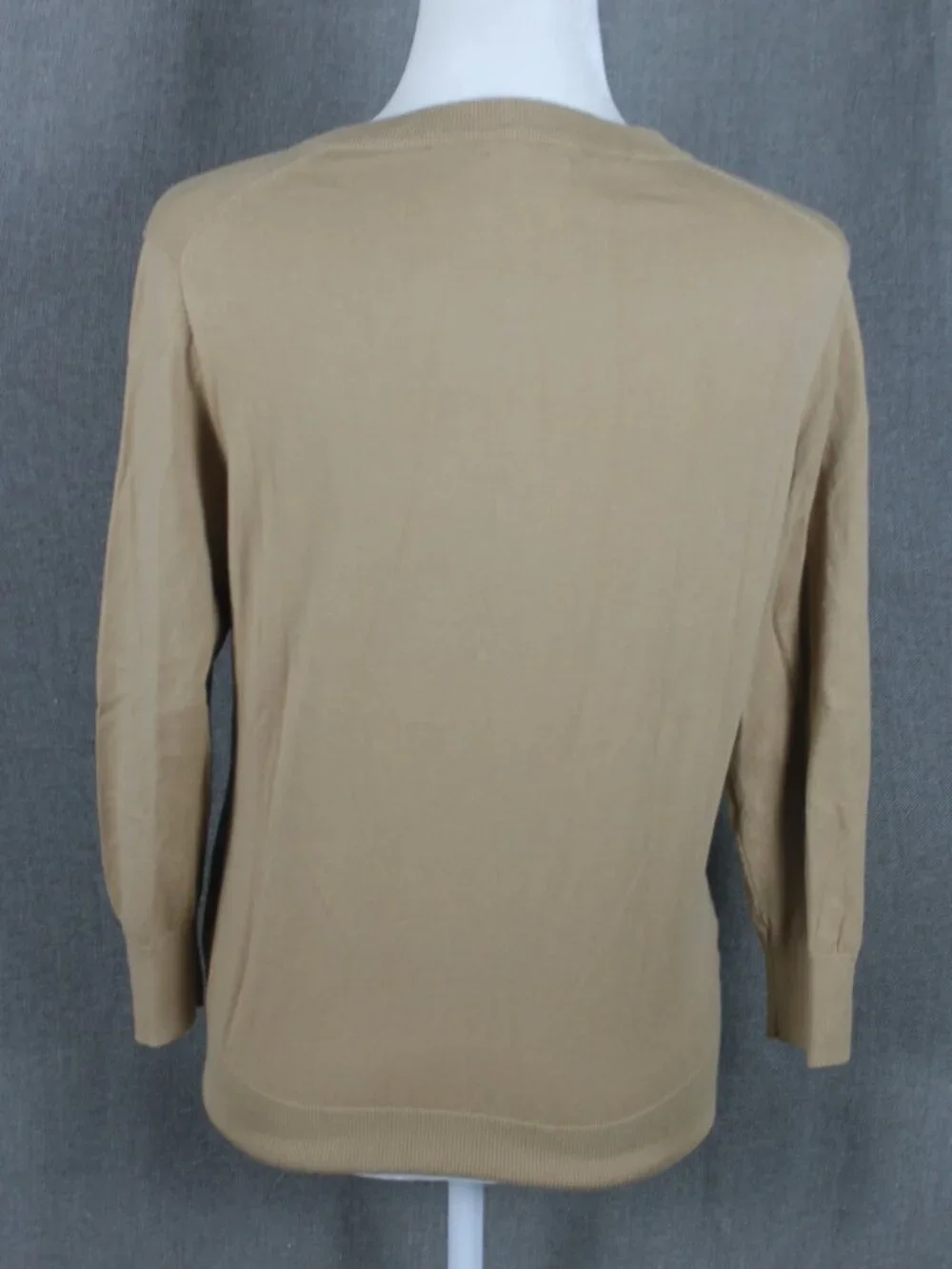 J. Crew The Clare Cardigan Women's Size L 3/4 Sleeve Cotton Sweater Tan NWT